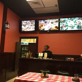 a woman at the counter