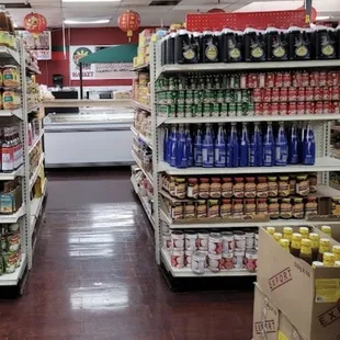 Organized and fully stocked shelves