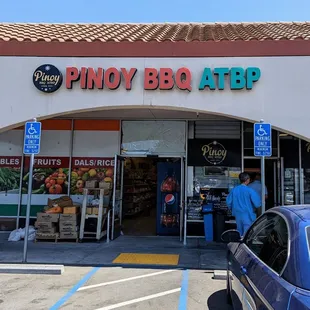 the front of a restaurant
