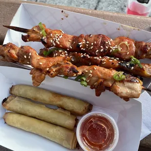 Chicken Sexy Skewed and Chicken Lumpia