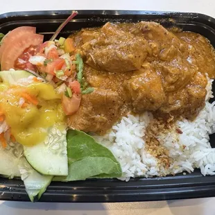 Chicken adobo bowl over rice