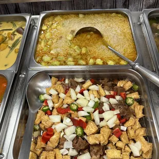 a variety of food items