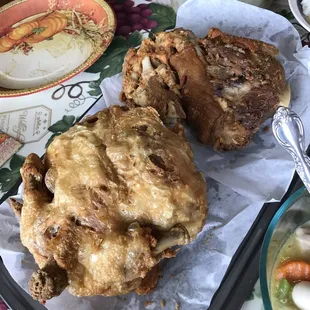 fried chicken &amp; crispy pata