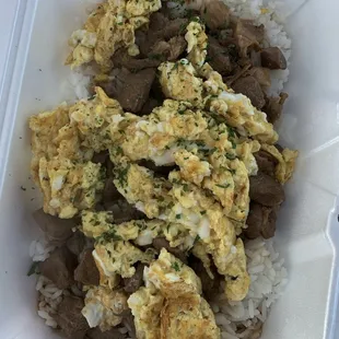 Pork Adobo Rice w/ Scrambled Eggs