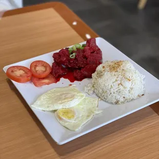 ig: @whatsviveating  |  pork tocino silog breakfast plate