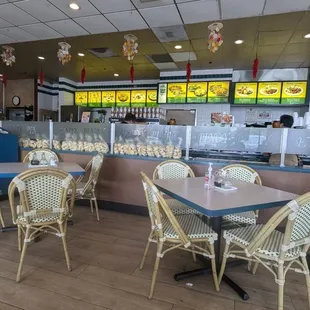 More seating with food counter in back
