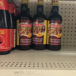 bottles of barbecue sauce