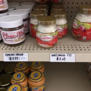 jars of condiments