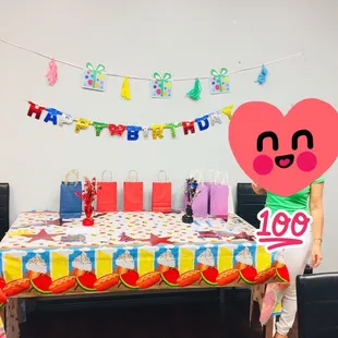 Yes we celebrate here! Just prefer not to show our Face. Sorry! But this is a proof that we played and having a party here.