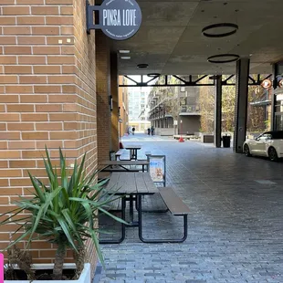 outside