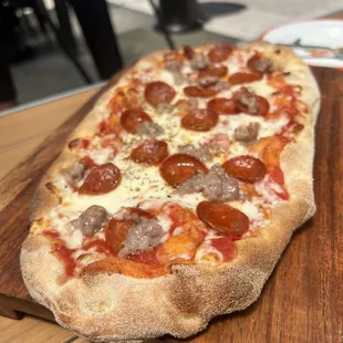 Pepperoni &amp; Sausage Pinsa - Divine