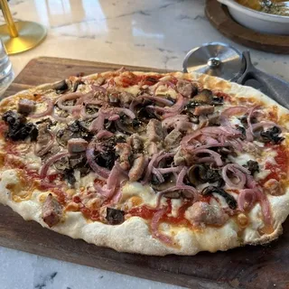 Pepperoni e Sausage Pinsa