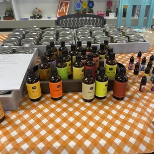 All the essential oils and colors