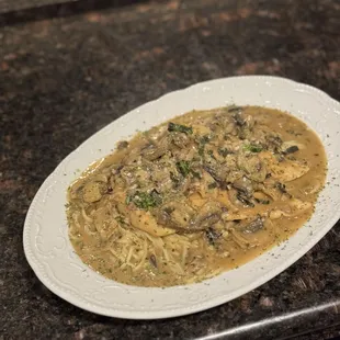 Chicken Marsala W Spaghetti