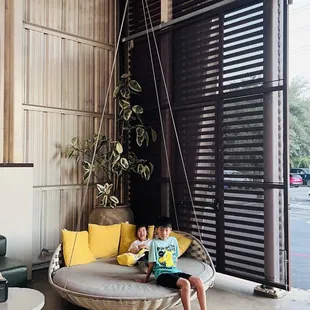 Love this hanging couch