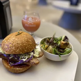 Chicken Sausage Sandwich  with Salad  -Yummy &amp; Flavorful