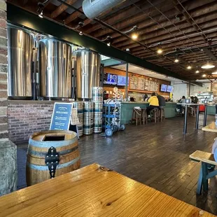 The bar area against the wall