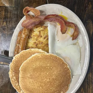 Bacon eggs &amp; pancakes