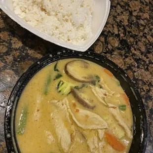 Chicken green curry