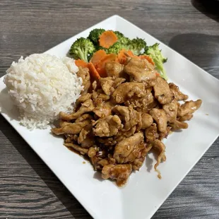 Garlic Chicken Lunch Special with rice