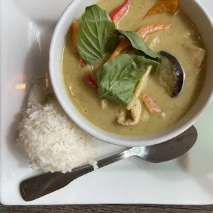 Green Curry Lunch Special with chicken