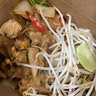 Pad Kee Mao with chicken