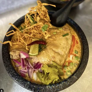 Khao Soi Chicken leg quarter! A must try!!!