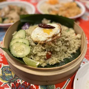 Green curry fried rice