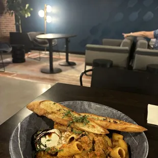 Rigatoni Bolognese with Burrata