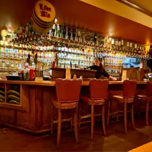 a woman sitting at the bar