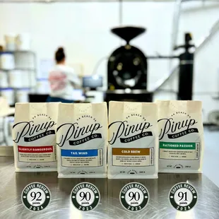 Did you know you can also grab a bag of our coffees at the cafe? All of our signature blends score 90+ for OUTSTANDING coffee!