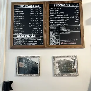Coffee Menu
