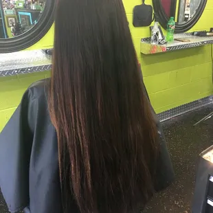 My before, I was So ready for a fresh change.  This hair weighed like 5lbs!!