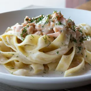 Salmon dill pasta from Pinwheel Pasta