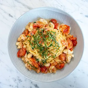 Lobster with white wine sauce at Pinwheel Pasta