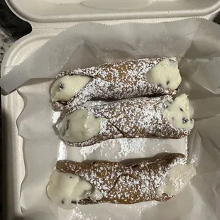 Cannolis, OMG delicious doesn't even describe them accurately.
