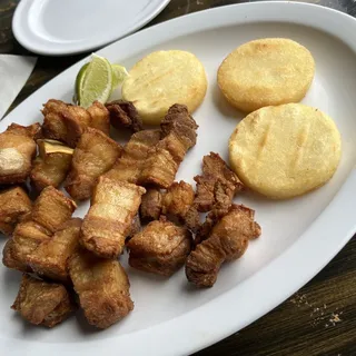 Pork Belly and Arepa