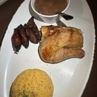 1. Quarter Chicken, Rice and Beans and Side Order