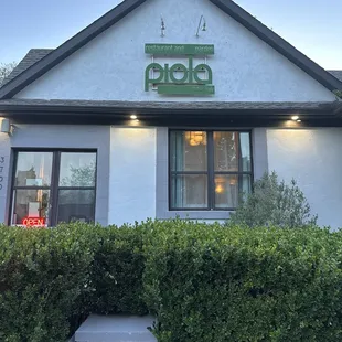 the front of the restaurant