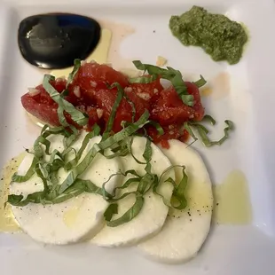 Super Fresh and tasty mozzarella and tomato salad. Caprese Salad.