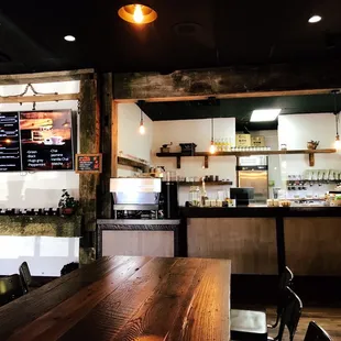 the interior of the restaurant