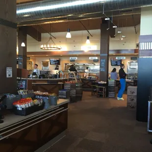 the inside of a restaurant