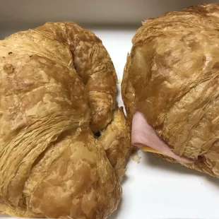 Ham and cheese croissants