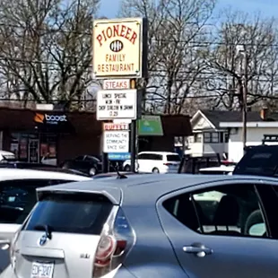 a parking lot full of cars