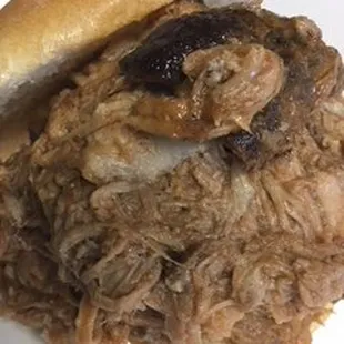 Freshly smoked pork sandwiches - 1/2 lb