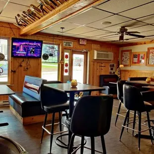 the inside of a restaurant
