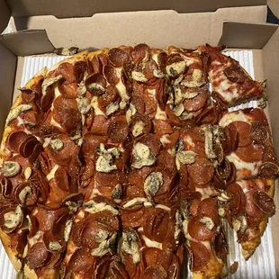 Old fashioned pep with mushrooms