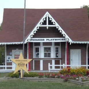 The beautiful box office was the train station from the set of Raintree County donated to the playhouse after filming.
