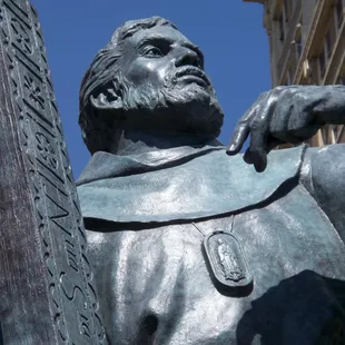 John Houser, sculptor; Fray Garcia de San Francisco; 1996; bronze