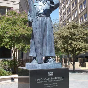 John Houser, sculptor; Fray Garcia de San Francisco; 1996; bronze